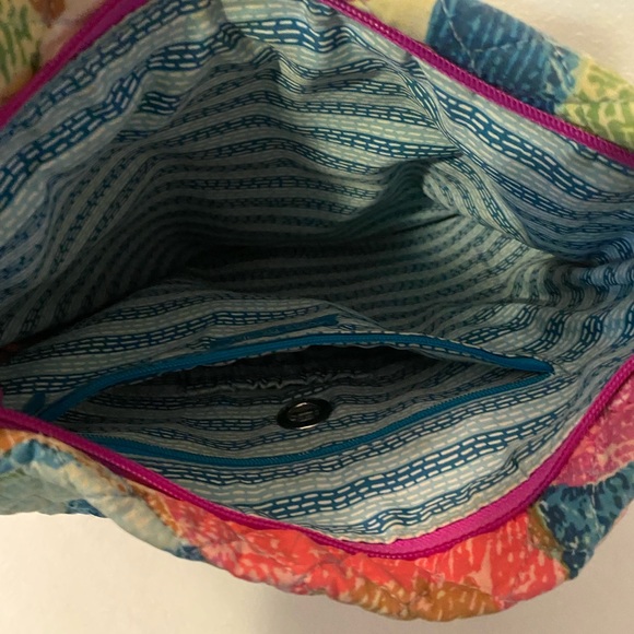 Vera Bradley Pink and Blue Crossbody Bag Vibrant Floral - Picture 10 of 10